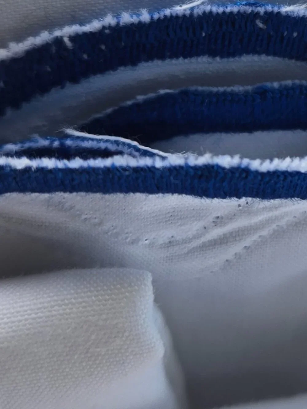 Portofino Embroidered Blue Scalloped KING Size Cotton Sheet Set Made in Italy